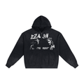 Hand-Frayed Sunfade Zip Hoodie