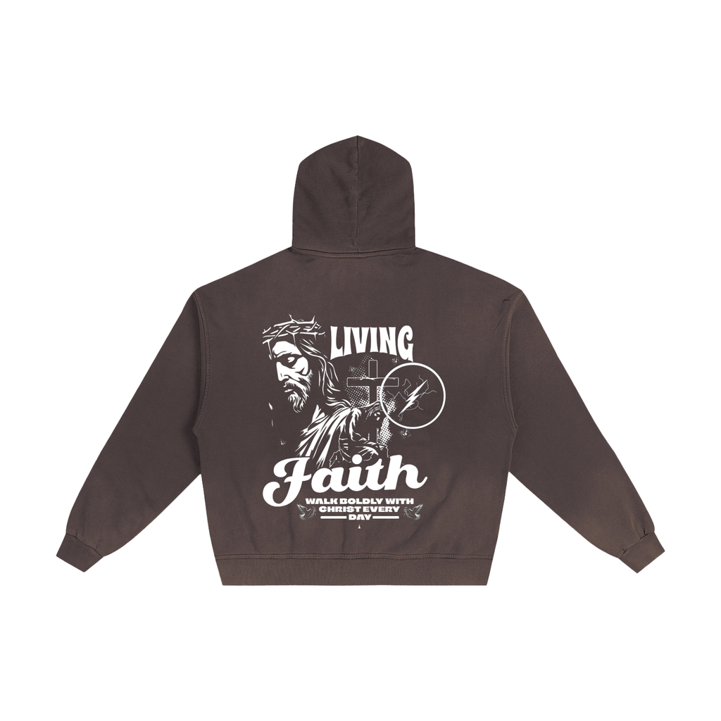 Hand-Frayed Sunfade Zip Hoodie
