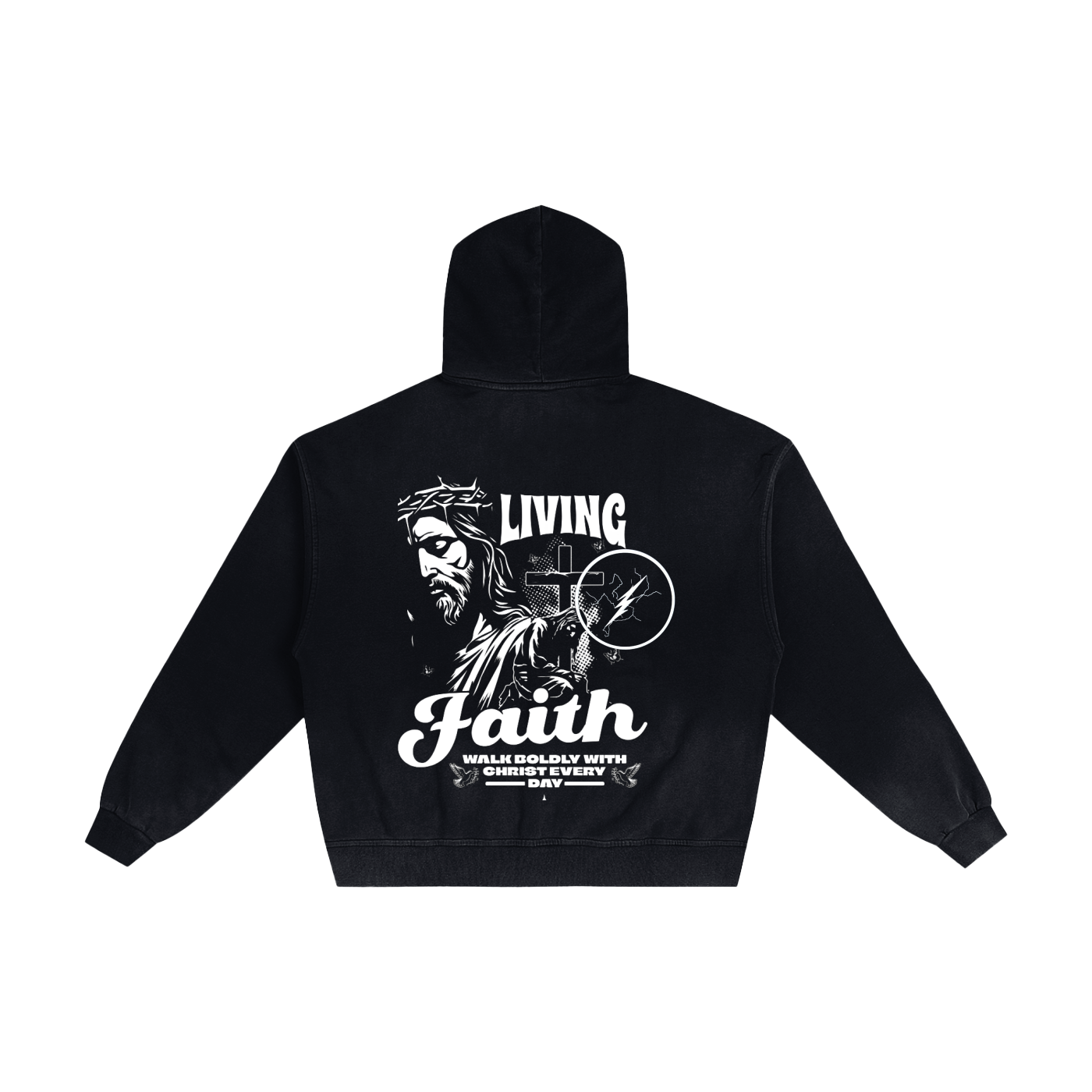 Hand-Frayed Sunfade Zip Hoodie